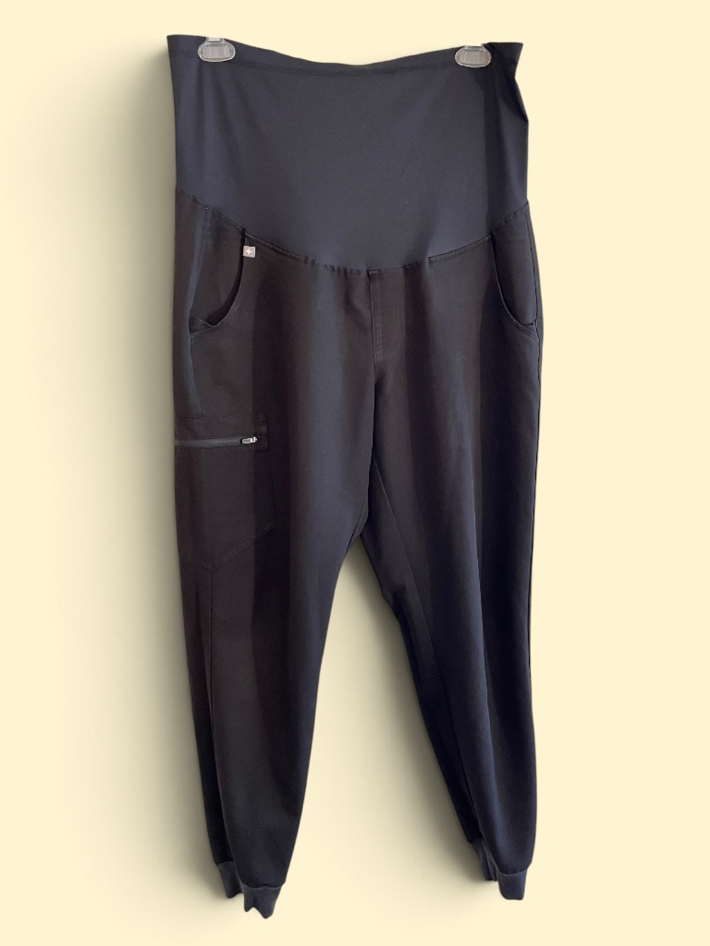 Figs Zamora Black (#1907) Maternity Joggers Size Large